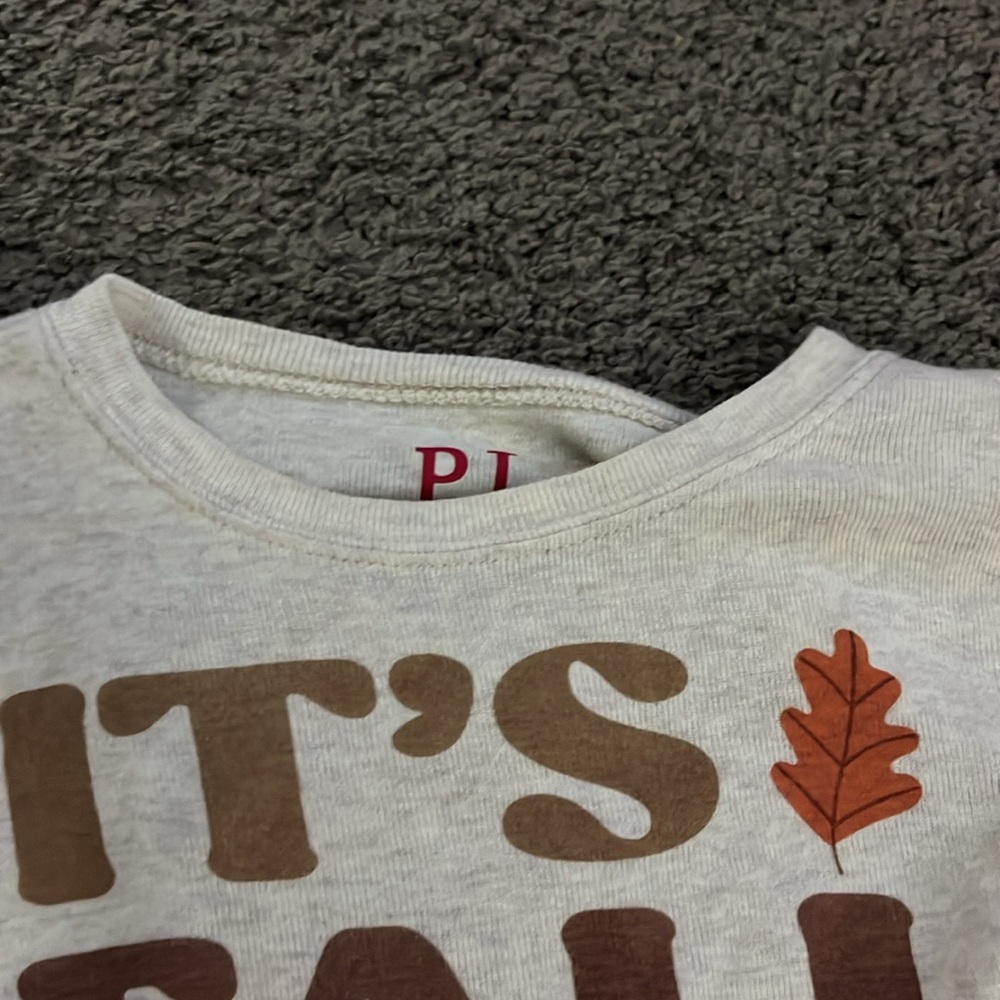 Kids Fall Pajama Set - Cream and Brown - Picture 7 of 16